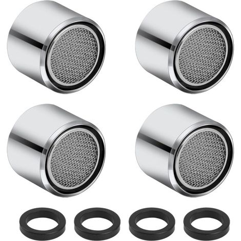 Pieces M22 Faucet Aerator, Stainless Steel Faucet Aerator, Water Saving Faucet Aerator with Filter Include 4 Gaskets for Bathroom and Kitchen Sink Faucet