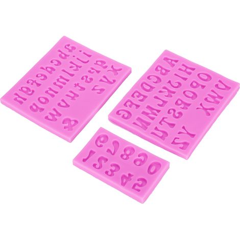 Moules en silicone pour pâtisserie, chocolat et argile - Alphabet complet majuscules/minuscules - Kit 3 pièces création DIY (1/5)