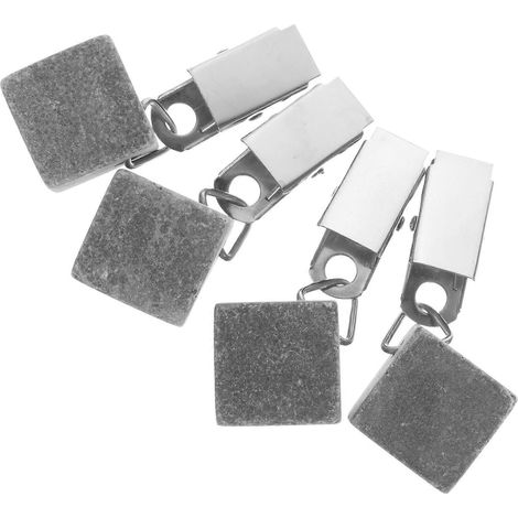 Lot de 4 poids de nappe en pierre avec clip métallique pour l'extérieur (1/5)