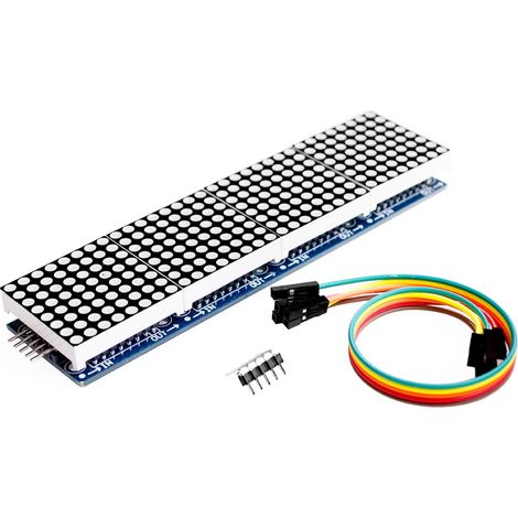 MAX7219 Dot Matrix MCU LED 4 in 1 4 x 64 Anzeigemodul kompatibel mit Arduino und Raspberry Pi MAX7219 Dot Matrix Modul, LH Control Mikrocontroller Modul (rotes Licht)