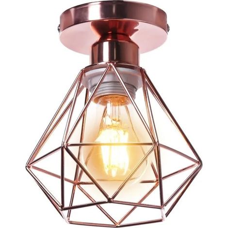 Plafonnier - - Moderne - Rose - Métal - E27 - 60W (1/4)
