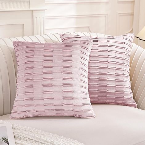 Sofakissen 45 x 45 cm, 2er-Set weiche Samtkissen für Schlafsofa. Moderne Kissen für das Schlafsofa im Schlafzimmer mit unsichtbarem Reißverschluss. Waschbar und elegant.