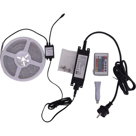 Ruban LED Extérieur 500 cm 24W Blanc Chaud et Changement de Couleur Dimmable avec Télécommande - PANGIVO (1/5)