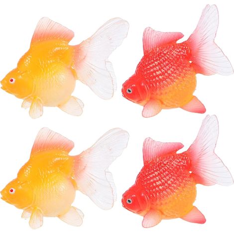 Figurine de Poisson Réaliste Miniature pour Aquarium, Lot de 4 en Pvc (1/5)