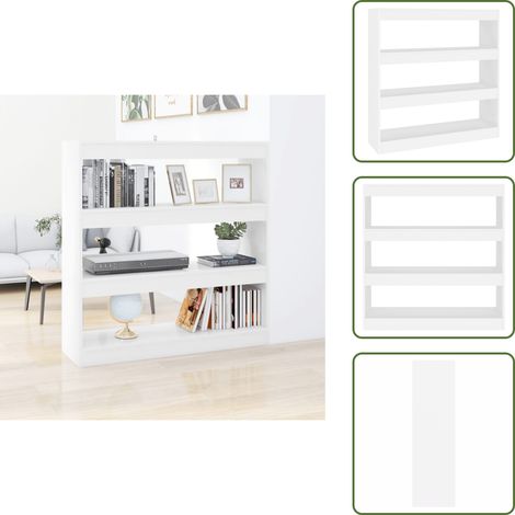 The Living Store Libreria/Divisorio Bianco 100x30x103 cm - Divisore