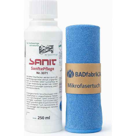 BADfabrik24 SANIT SanftePflege Nr.3371 250 ml + Mikrofasertuch