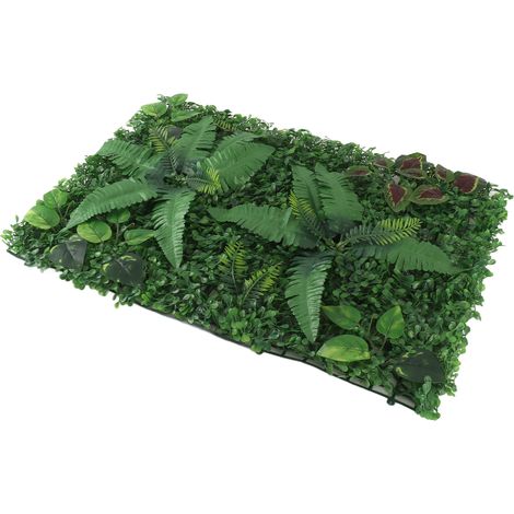 Plantes artificielles, panneau mural en gazon, fond végétal, mur vert pour la décoration murale intérieure et extérieure, type 3 (1/5)