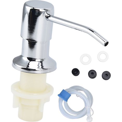 Seifenspender-Set für die Spüle mit Silikonschlauch, Edelstahl-Spülbeckenpumpe (galvanisiert) für die Küche (1/5)