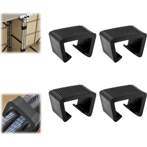 4-teiliges Set 6 cm Rattan-Gartenmöbel-Verbindungsclips für 5,5-5,8 cm Stuhlbeine (1/5)