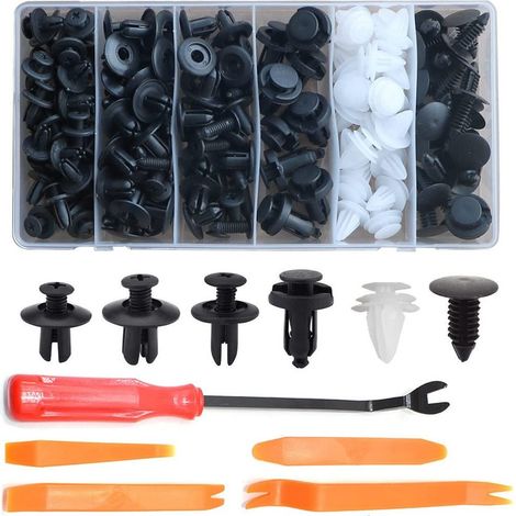 TRADE SHOP - Set 229pz Clip Di Fissaggio Auto Rivetti Plastica Strumento Rimozione Pannello - (1/5)