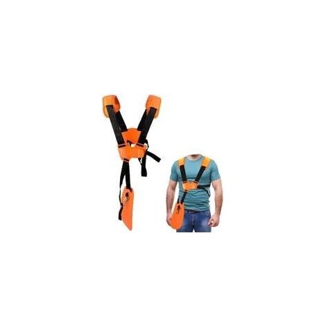 Imbracatura universale con doppie cinghie regolabili, confortevole per decespugliatore e tosaerba da giardino (1/5)