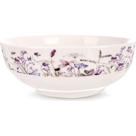 Porcelain Salad Bowl, 1.6L, 20.5 cm, Wildflower Design (1/5)