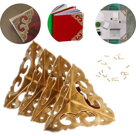 Set mit 4 Eckenschützern aus Messing für Gepäck, Sicherheitszubehör (1/5)