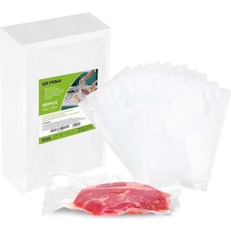 Sacs Sous Vide Alimentaire 15x25cm 100 Pièces (1/5)