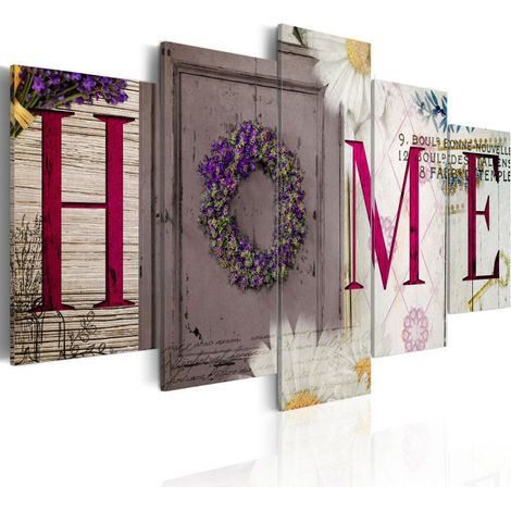 Tableau Imprimé "Welcome Home" 50 x 100 cm (1/2)