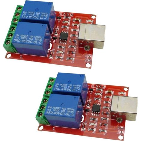 Ensemble 2 pièces Smart Électronique 2 canaux DC5V Relay Module/Ordinateur USB Contrôle Commutateur Conduire/PC Intelligent Régulateur (1/5)
