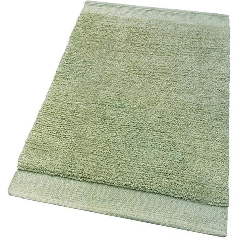 Tappeto Scendiletto Camera Doccia Bagno Morbido Puro Cotone Assorbente Antiscivolo Verde - 60x120 Cm