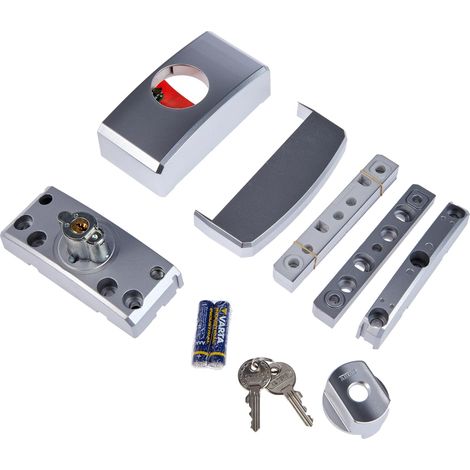 Serrure de Fenêtre FTS96A AL0145 - Verrou avec Mécanisme de Verrouillage Intuitif et Alarme, à Verrouillage Identique - Niveau de Sécurité 10 - 78552 - Argent (1/5)