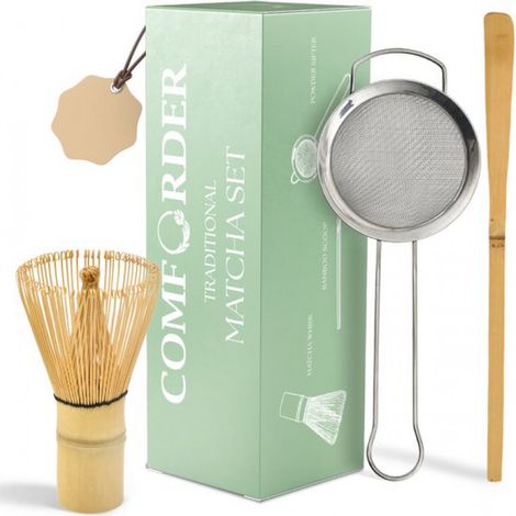 Coffret Matcha Comforter 3 - Kit de démarrage avec fouet, passoire et fouet - Service à thé (1/5)