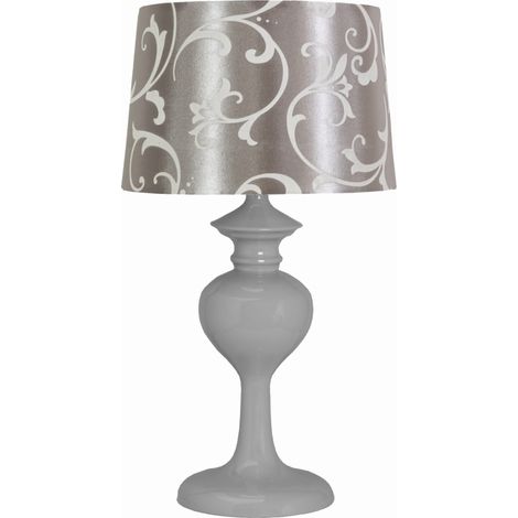 Lampe table Candellux Berkane grise métal E14 41 cm (1/2)