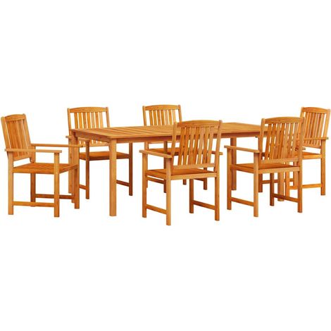 Conjunto de Comedor de Jardín 7 uds. Marrón vidaXL (1/5)