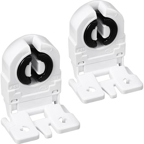 2pcs Douille de Lampe T8 support de lumière fluorescente G13 Base Non shunté simple tête pierre tombale AC 250V 2A pour LED Tube Fluorescent (1/5)