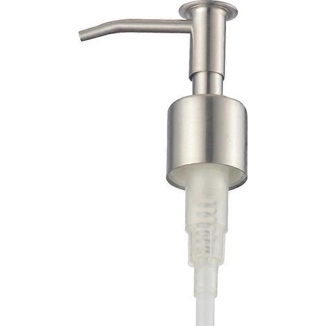 Pumpenkopf aus Edelstahl für emulgiertes Shampoo, Pumpenflaschenkopf, Ersatz-Druckkopf für den Heim- und Gewerbegebrauch (silber) – 17 x 5,75 cm – Silber (1/3)
