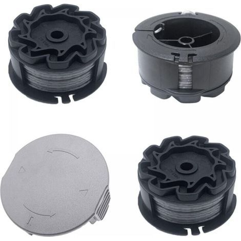 Lot de 3 bobines de fil de rechange pour coupe-bordures Bosch UniversalGrassCut 18V-26/18V-260/18/18-26/18-260, pour coup (1/4)