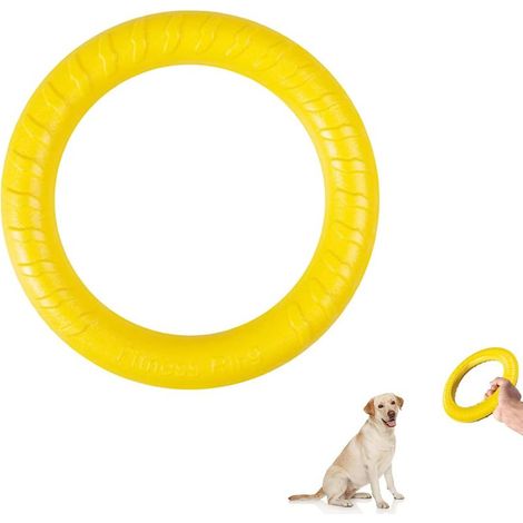 Anneau de Morsure de Chien, Chien Jouets Anneau, Anneau D'entraînement Interactif, Disque de Lancer Durable, pour Petits et Grands Chiens (1/5)