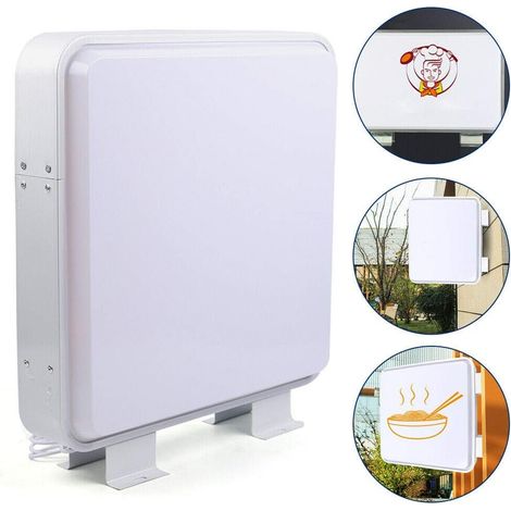 Doppelseitige LED-Lichtbox Quadratische Werbe-Lichtbox für Restaurants, Snacks und Unternehmen 55 x 55 cm (1/5)