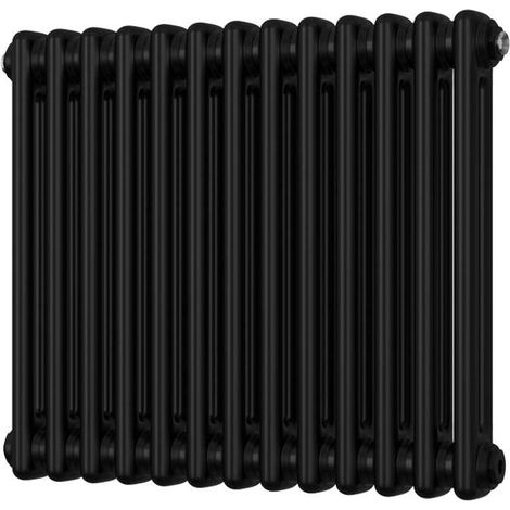 Alpha - Black Column Radiator H500mm x W592mm 2 Column