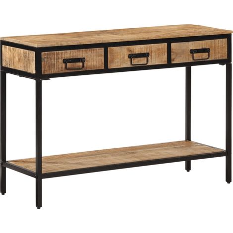 Table console 100x35x70 cm bois de manguier massif brut vidaXL (1/5)