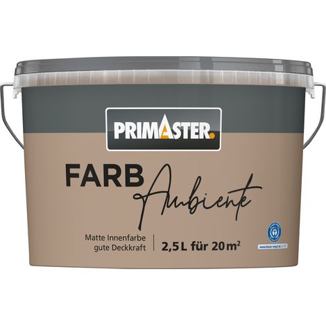 Primaster Farbambiente Wandfarbe matt nougat 2,5 L Wandfarbe