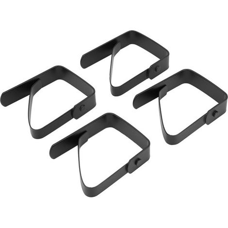 Fermatonda - Adatto per tavoli da pranzo all'aperto - Design antiscivolo - Adatto a tovaglie fino a 6 cm di spessore - Nero (1/2)