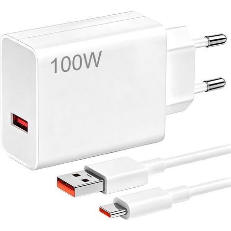 Chargeur 100W et Câble USB C 1M pour Poco F8 Pro F8 Ultra 17 Pro Max 5G (1/5)