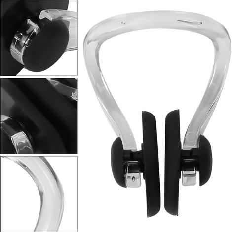 Pince-nez de natation étanche en silicone pour entraînement sportif (Noir) (1/5)