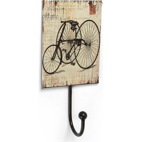 Colgador de pared con herraje para colgar fabricado en hierro con acabado ilustrado. Dimensiones: 90x55x190 mm -