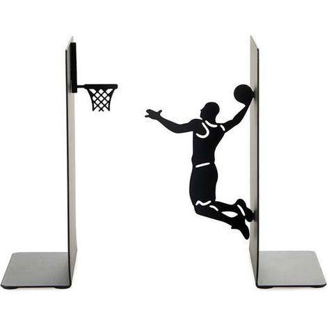 serre-livres balvi slam dunk métal noir 10x13x17 cm (1/4)