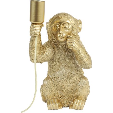 Light & Living - lampada da tavolo - Monkey - oro - plastica -