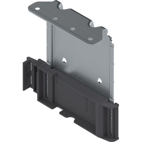 Blum Servo-Drive Aufnahmewinkel oben mit vormontiertem Adapter für Schubkasten/Auszug, tiefgrau verzinkt, Stahl/Kunststoff, Z10D6252