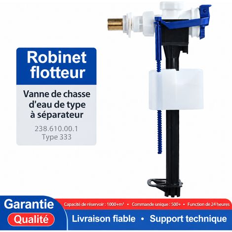 robinet flotteur d'alimentation latérale fileté en laiton Typ333 3/8 pour réservoir WC, 35 × 18 × 6 cm, 170 g – Livraison gratuite (1/5)