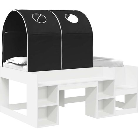 Maison Exclusive - Bett mit Tunnel 4 pcs Weiß und Schwarz Holzwer