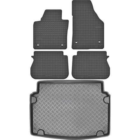Volkswagen Caddy Life Maxi Kombivan de 2008 a 2020. Juego de alfombrillas de goma para coche y maletero.