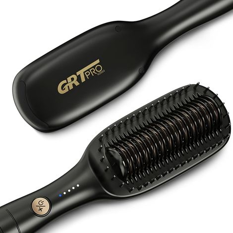 Brosse Lissante Pour Cheveux Plaque Large 51mm Lisseur Cheveux 2-En-1 40M Ions Anti-Frisottis Contrôle Thermique PTC Céramique Arrêt Auto 30min Chauffage Rapide Et Sécurité Anti-Brûlures Pour Femmes (1/5)