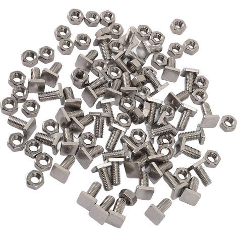 50 sets of stainless steel clamp screws, quick assembly, M6 x 13 nuts, tool assortment (1/5)