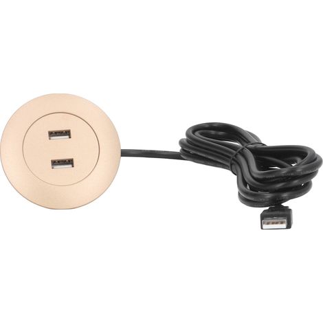 USB-Ladebuchse für Sofas, Unterputzmontage, zwei USB-Ladeanschlüsse, für den Heimgebrauch, Gold (1/5)