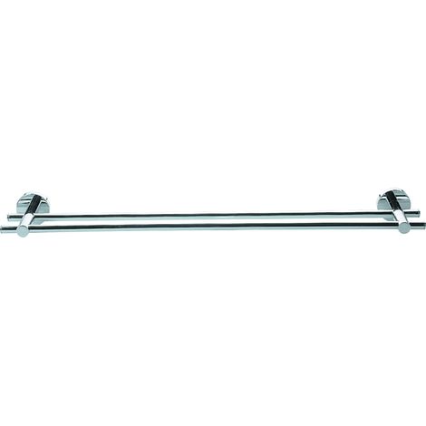 Porte-serviette de bain nwb double Pro 020 chromé , avec chromé fixation pour collage