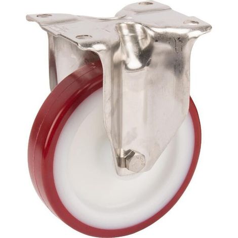 Roulettes pivotantes en acier inoxydable à bandage en matière synthétique TENTE 8478UAD125P62 (1/2)