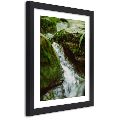 Quadro con cornice, Fiume impetuoso - 30x45 (1/5)