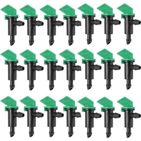 Lot de 100 goutteurs à drapeau de 4 GPH (16 L/h) pour système d'arrosage automatique, raccord pour tuyau de 4 mm/7 mm, idéal pour pelouse, potager (1/5)